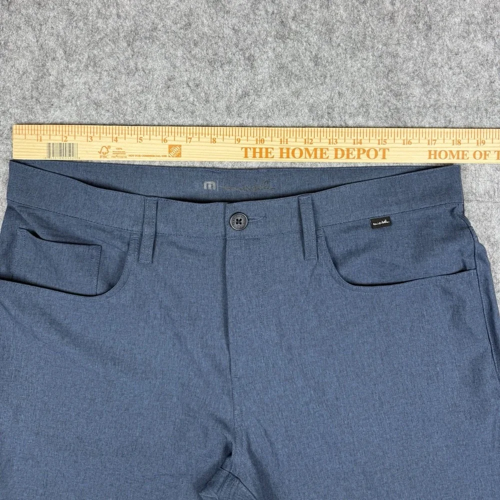 Travis Mathew Men's Open to Close Pants Blue 35x26 Performance Lightweight EUC
